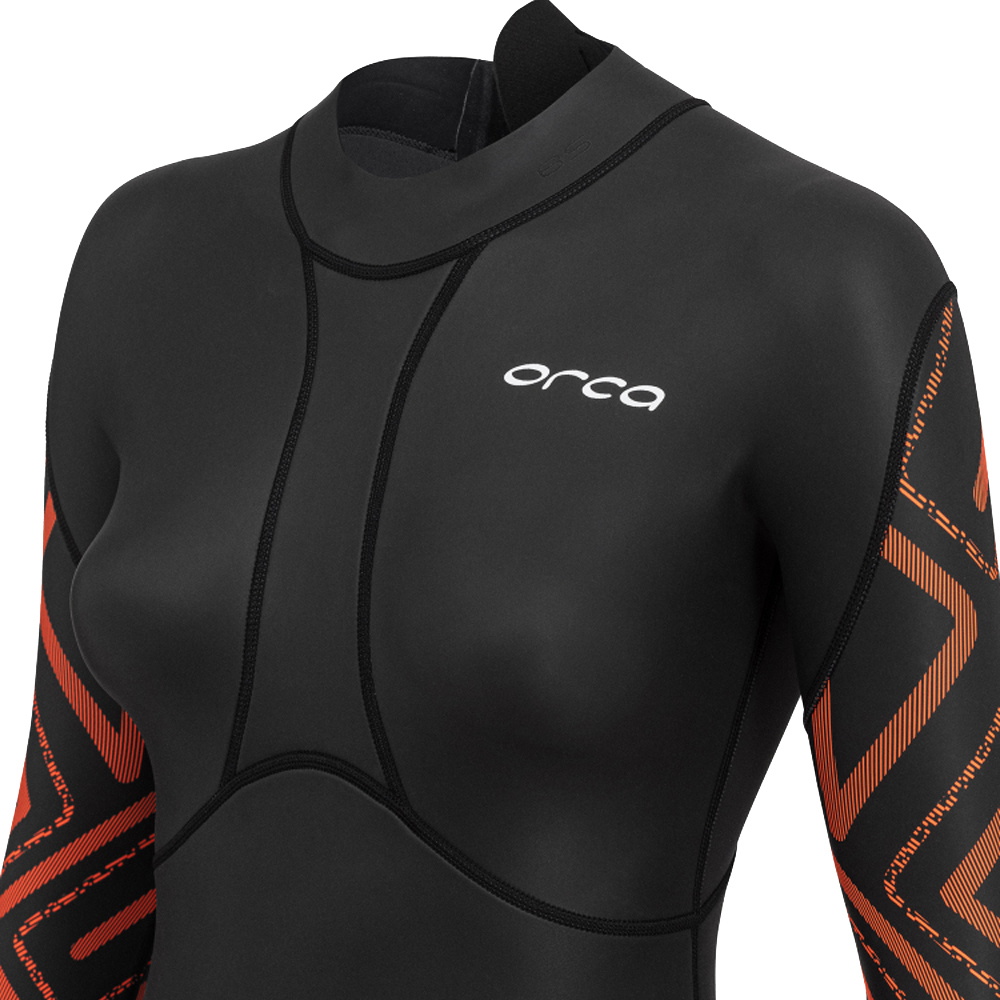 2026 Orca Womens Vitalis Breast Stroke Back Zip Open Water Swim Wetsuit NN6B4801 - Black